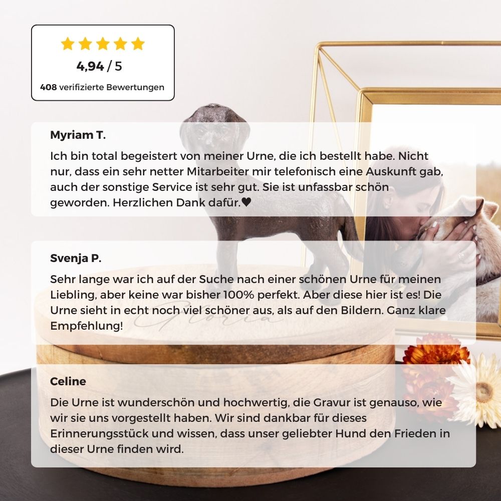 Houten urn 