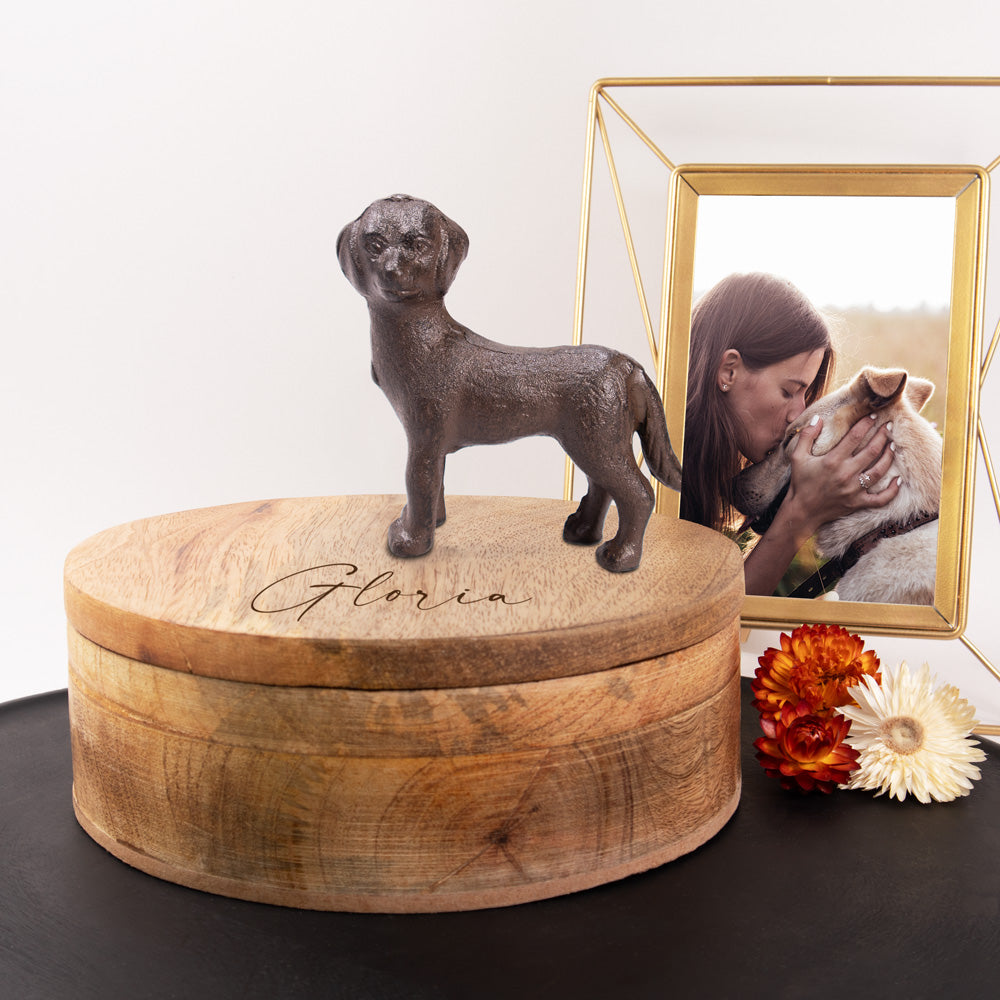 Houten urn 
