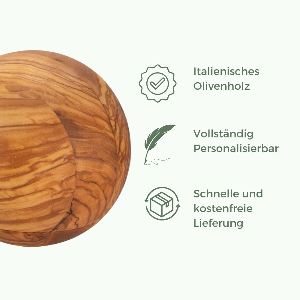 Houten urn 
