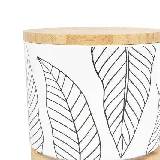 Keramische dierenurn "Graphic Leaves“
