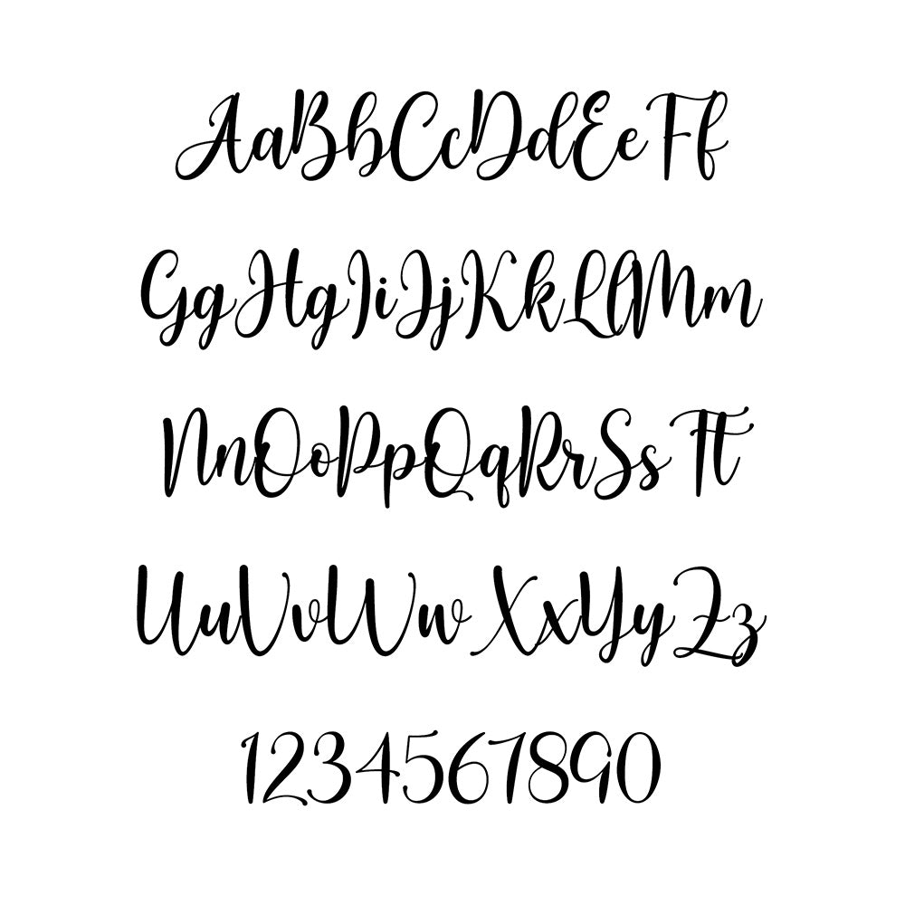 Individuele opschrift in handschrift met hartje