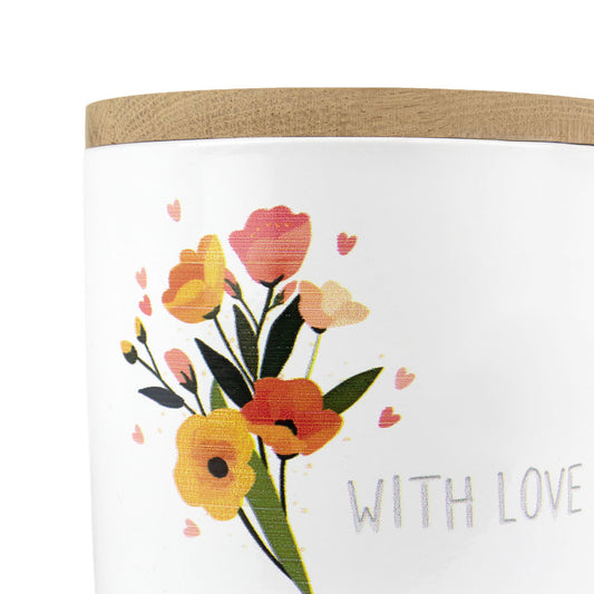 Keramische urn "Greetings With Love"