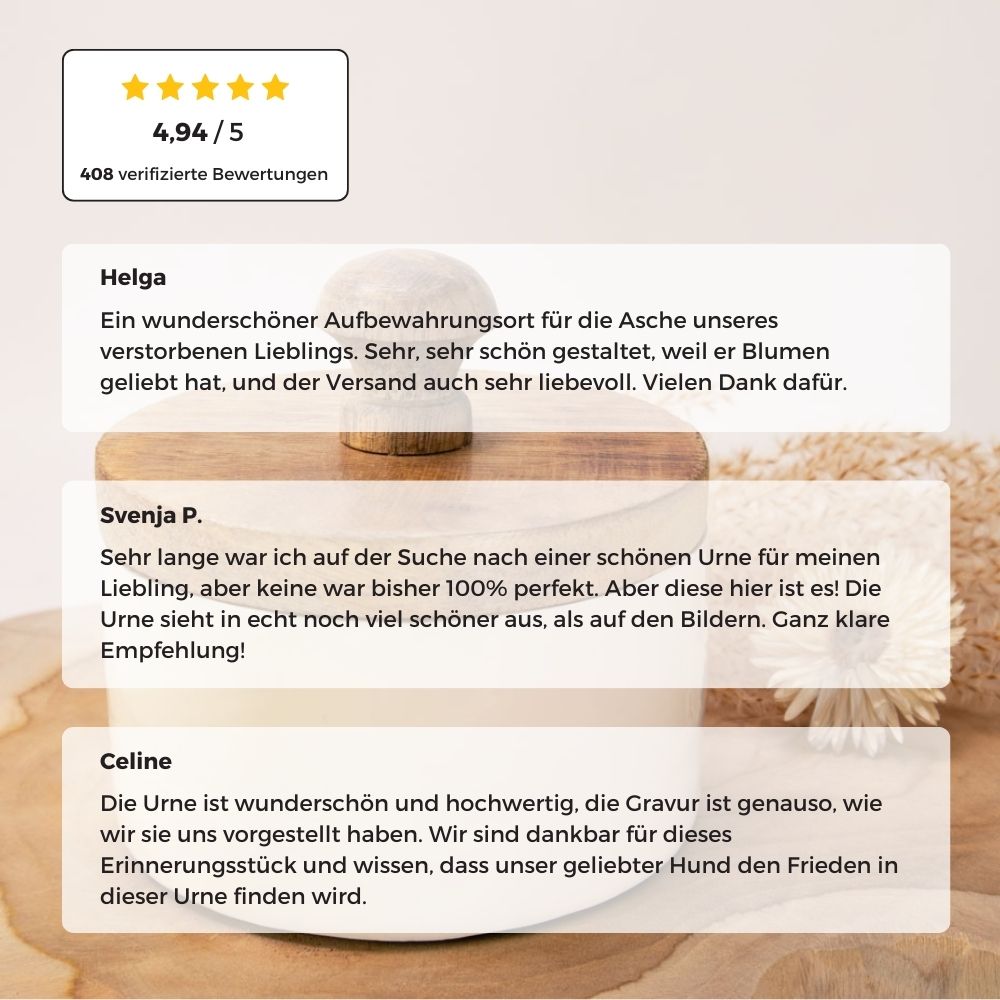 Biologisch afbreekbare urn 