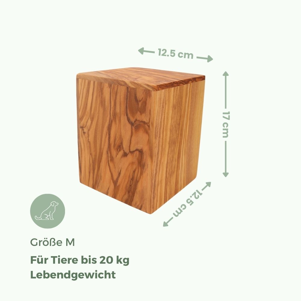 Houten urn 