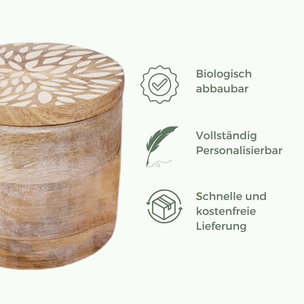 Biologisch afbreekbare urn 