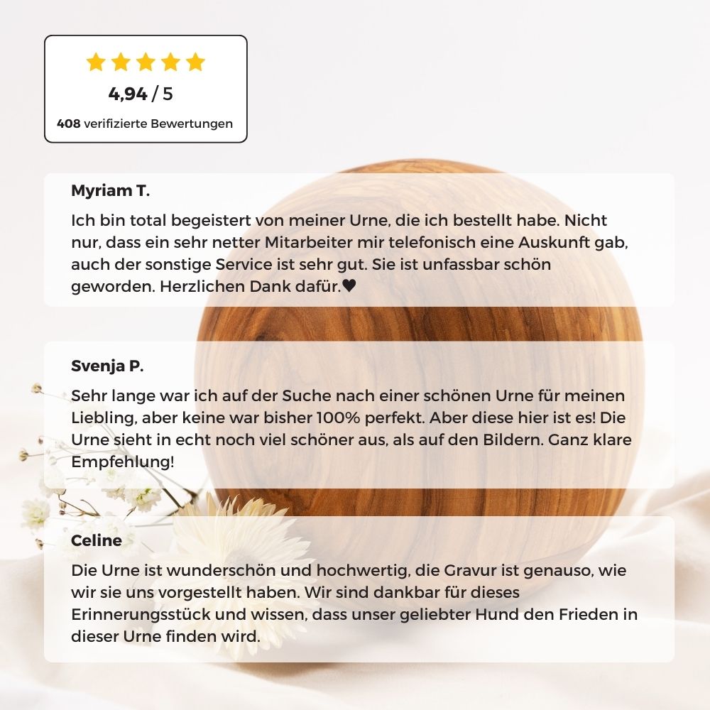 Houten urn 