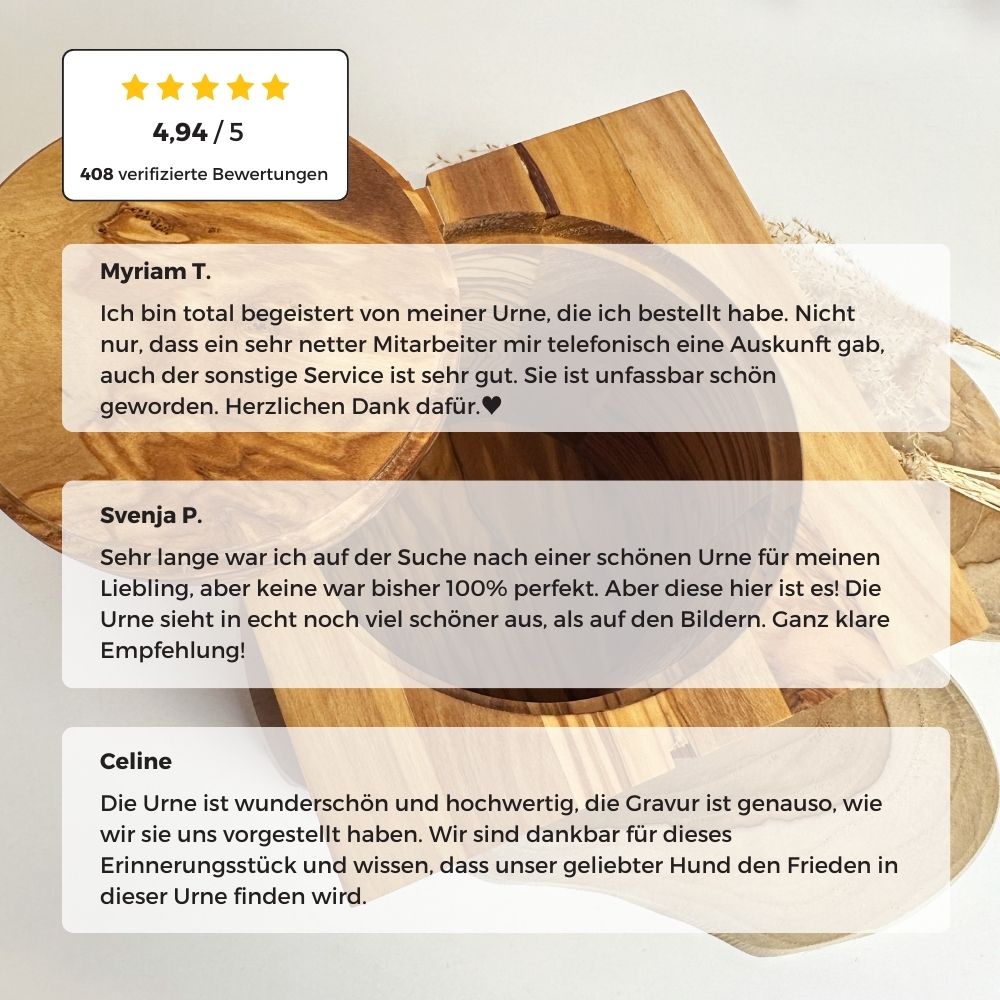 Houten urn 