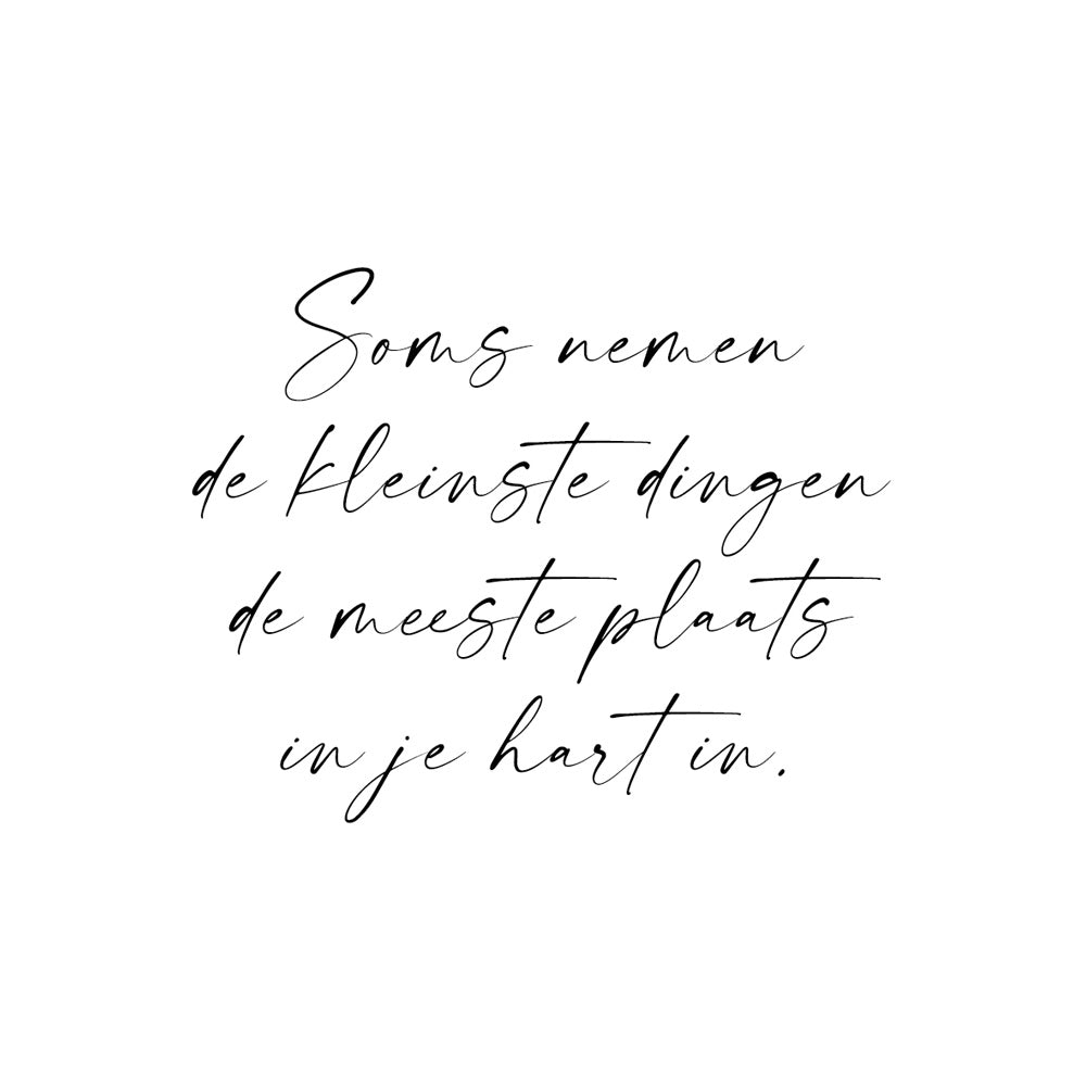 Individuele inscriptie in handschrift met spreuk