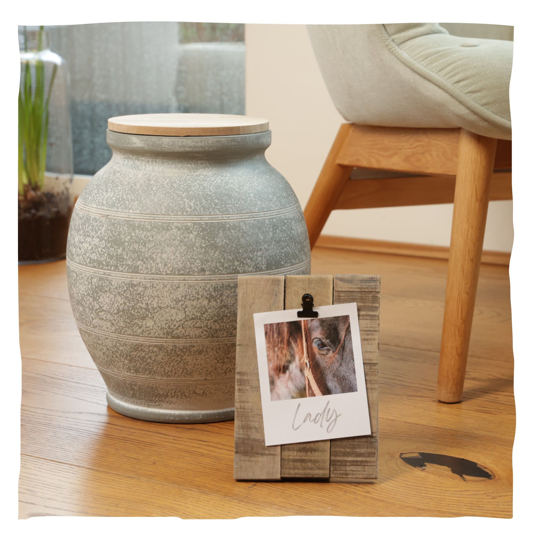 Keramik Paard urn 
